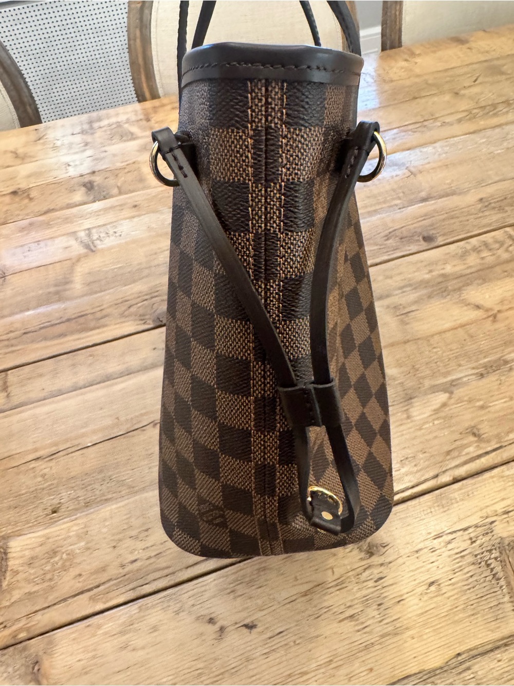 Louis Vuitton | Neverfull PM Tote Bag in the Damier Ebene Pattern - Picture 8 of 12